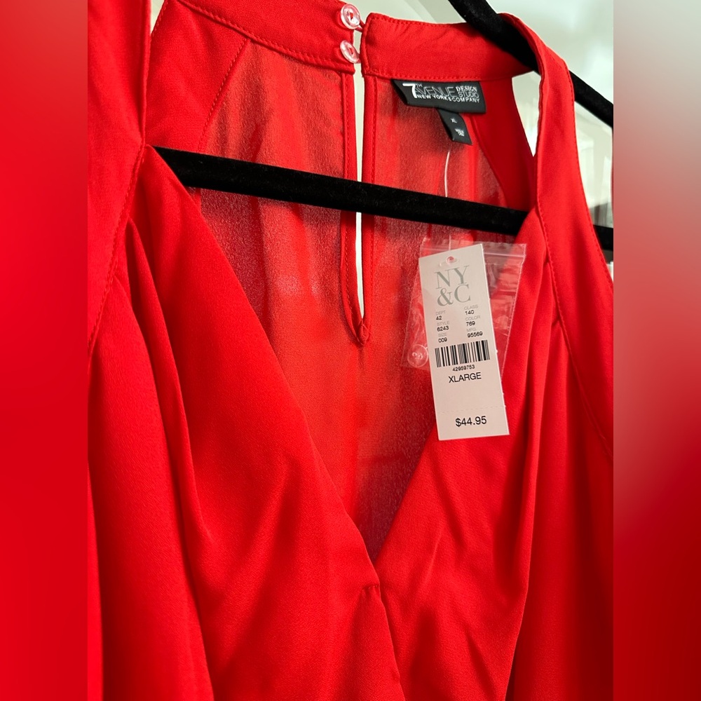 Macy's Vibrant Red Women's Top